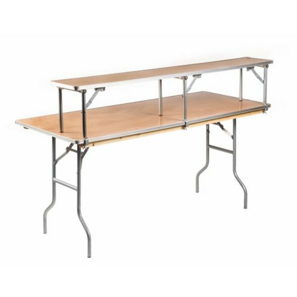 6' Table with Bar Top Combo Black Spandex - Image 2