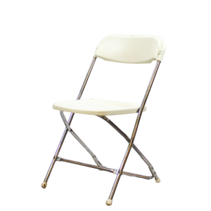Folding Chair - Ivory/Chrome Festival