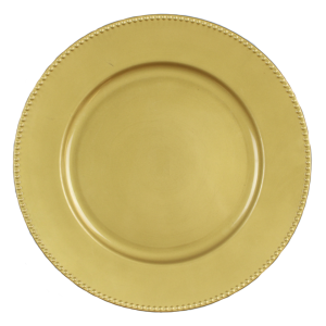 Gold Beaded Charger Plate 12"