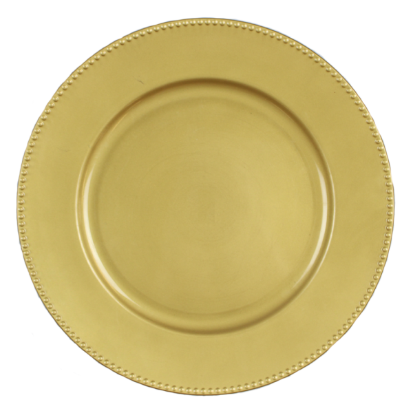 Gold Beaded Charger Plate 12"