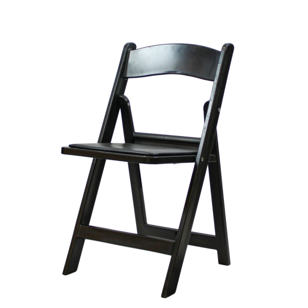 Wood Garden Style Folding Chair - Black