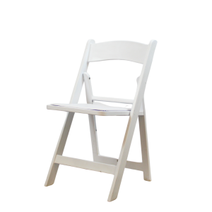 Resin Garden Style Folding Chair - New White