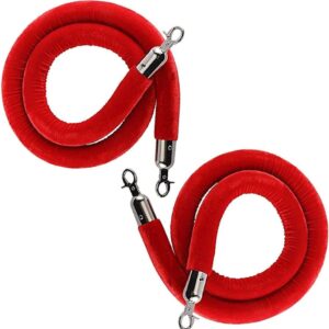 Aisle Rope Red Cloth - 7.5'