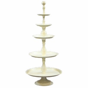 White Round Cupcake Stand - 5 Tier