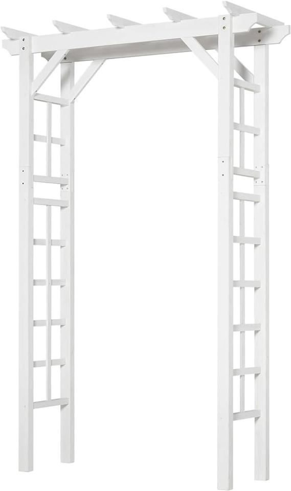 Arch White Wood Trellis