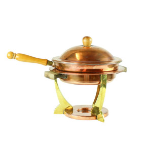 Copper 2 Quart Round Chafer