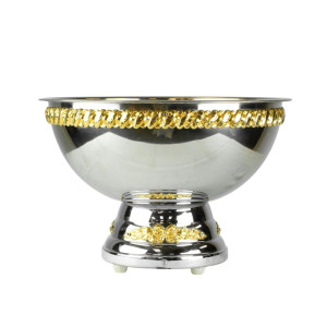 Silver and Gold Punch Bowl