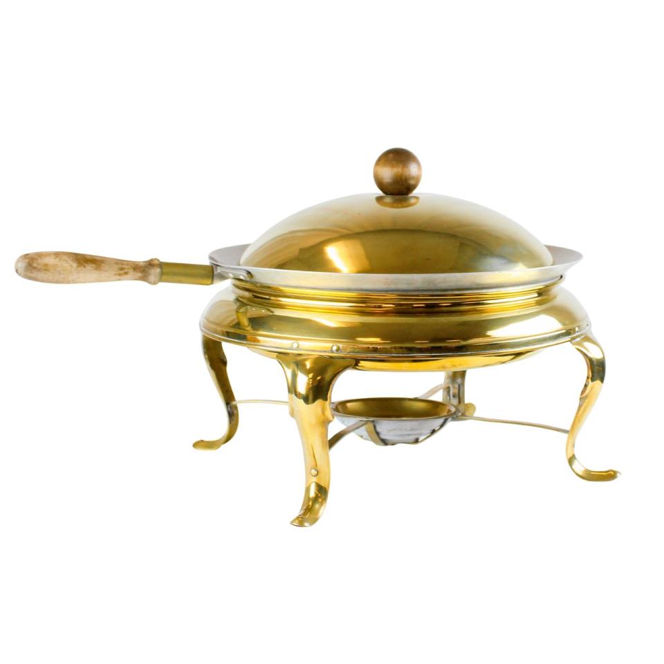 Brass 4 Quart Round Chafer
