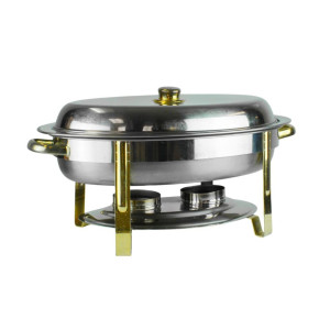 Chrome and Brass Chafers