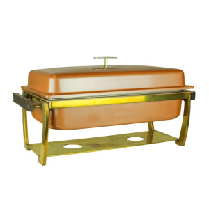 Copper 8 Quart Oblong Chafer