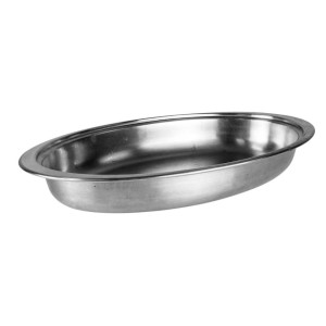 Chrome and Brass 6 Quart Oval Food Pan