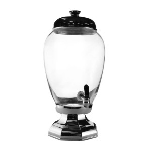 Glass with Chrome Beverage Dispenser 2.8 Gal