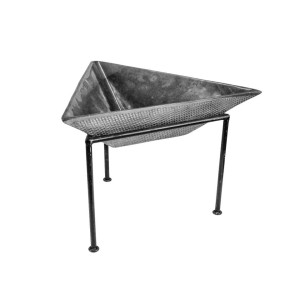 Pewter Triangle Bowl (19") with Stand